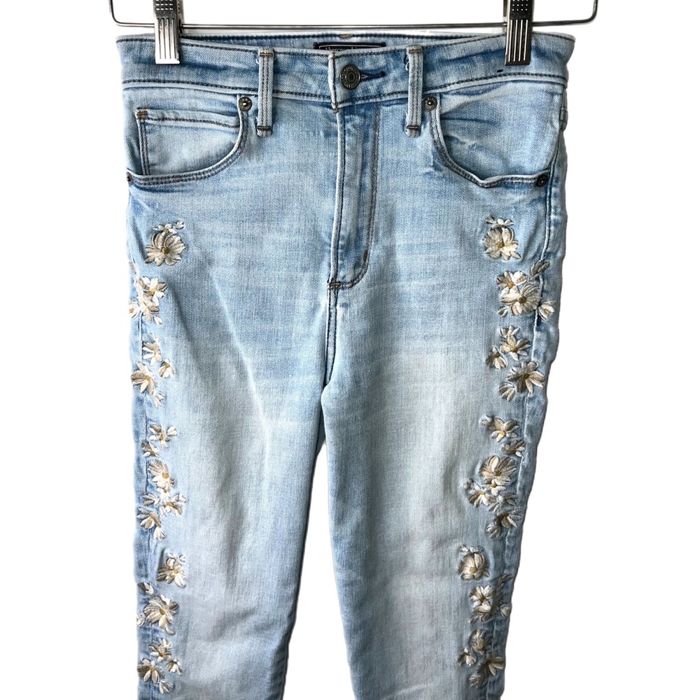 abercrombie & fitch high rise floral jeans E10 - Picture 2 of 4